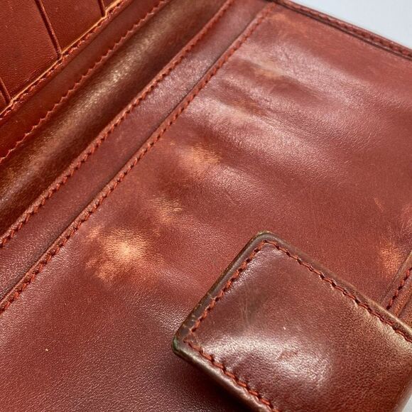 Authentic GUCCI Red Canvas & Leather Long Slim Wallet / Checkbook Holder - Picture 9 of 11